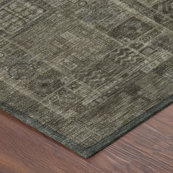 9x12 Oriental Pattern Indoor Outdoor Rug Stain Resistant Polyester for Patio or Living Room