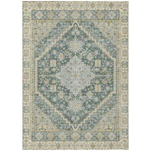 HomeRoots 5 X 8 Oriental Polyester Area Rug Stain Resistant for Indoor Outdoor Spaces 742206
