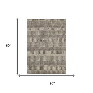 5x8 Washable Polyester Stripe Area Rug for Patio Porch or Living Room Use