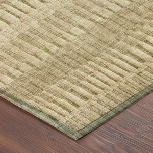 5 X 8 Copper Orange Striped Polyester Area Rug Washable Stain Resistant Indoor Outdoor