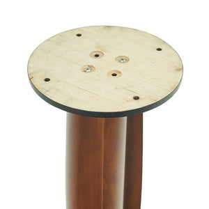 English Elm Modern Round Dining Table - 33.5" Sintered Stone Top With Wooden Legs & Gold Base For Small Spaces P4 W1535S00602-GIGA