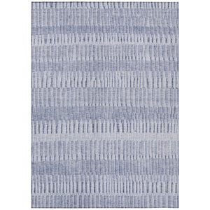 HomeRoots 8 X 10 Striped Washable Polyester Area Rug for Indoor Outdoor Patio and Living Spaces 742304