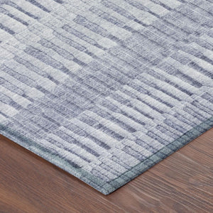 8 X 10 Striped Washable Polyester Area Rug for Indoor Outdoor Patio and Living Spaces
