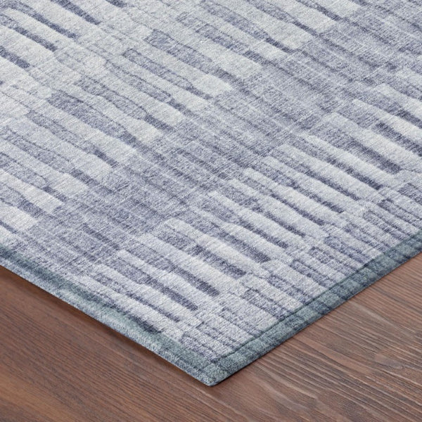 8 X 10 Striped Washable Polyester Area Rug for Indoor Outdoor Patio and Living Spaces