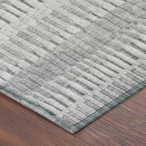 5 X 8 Polyester Striped Indoor Outdoor Area Rug Washable Stain Resistant Patio
