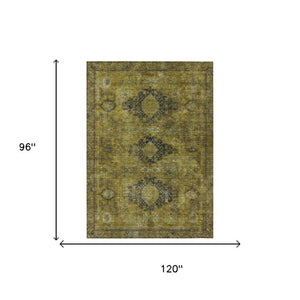 8x10 Oriental Polyester Area Rug Stain Resistant Washable for Patio and Living Room