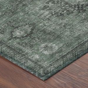 10 X 14 Mint Oriental Polyester Area Rug Washable Stain Resistant Indoor Outdoor
