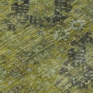 8 Foot Round Oriental Polyester Area Rug for Patio Family Room or Mudroom Use