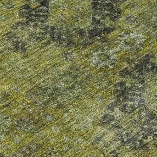 8 Foot Round Oriental Polyester Area Rug for Patio Family Room or Mudroom Use