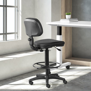 OSP Home Furnishings Sculpture Ergonomic Drafting Chair with Pneumatic Lift Adjustable Footrest Studio Seating DC517-231