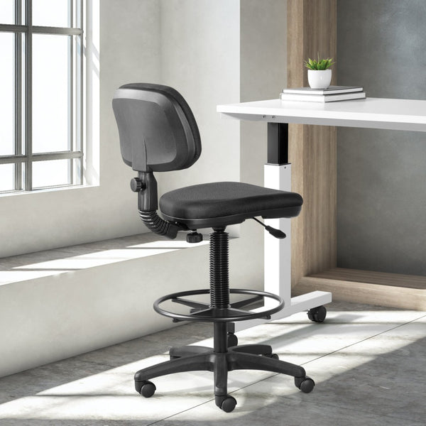 OSP Home Furnishings Sculpture Ergonomic Drafting Chair with Pneumatic Lift Adjustable Footrest Studio Seating DC517-231
