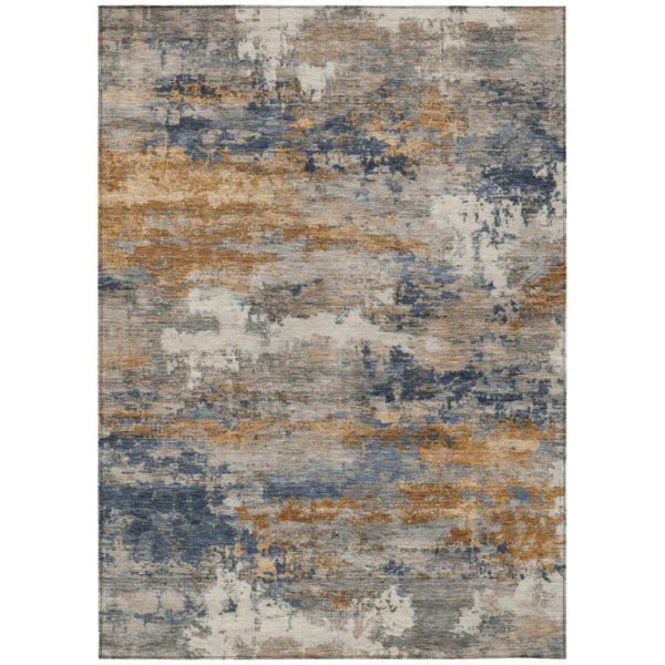 HomeRoots 8 X 10 Abstract Polyester Area Rug Stain Resistant Indoor Outdoor Washable Design 742430