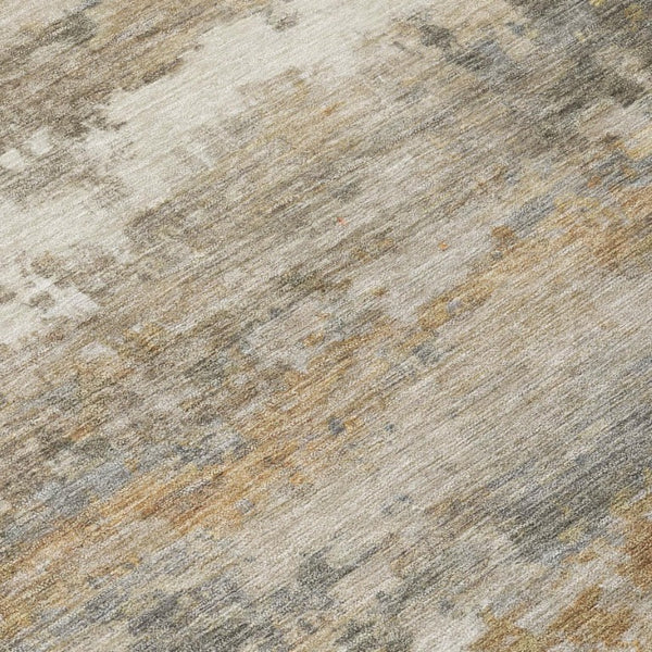 10 X 14 Abstract Polyester Area Rug Washable Stain Resistant Indoor Outdoor Khaki