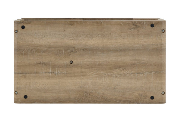 English Elm A Modern Two-tier Mdf Coffee Table with Open Shelf for Living Room Storage Wood W3875P396830