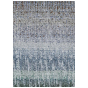 HomeRoots 9x12 Abstract Polyester Area Rug Stain Resistant Washable for Indoor Outdoor Spaces 742467
