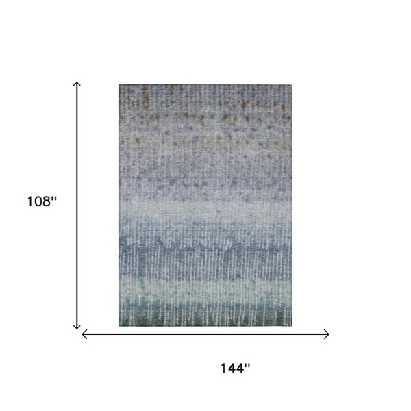 9x12 Abstract Polyester Area Rug Stain Resistant Washable for Indoor Outdoor Spaces