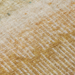 10 X 14 Gold Beige Abstract Polyester Area Rug Washable for Indoor Outdoor Use