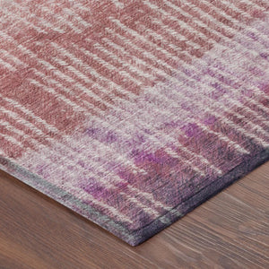5 X 8 Pink Blush Abstract Polyester Area Rug Washable for Patio or Living Room