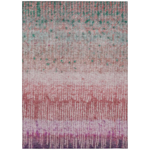 HomeRoots 8 X 10 Pink Blush Abstract Polyester Area Rug Washable for Patio or Living Room 742490