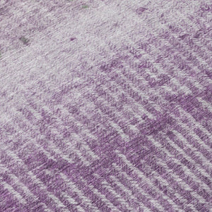 8 Foot Round Abstract Polyester Area Rug Purple Washable Indoor Outdoor Patio