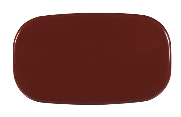 English Elm Eddie Red High Gloss Coffee Table with Metal Base, 50mm MDF Top, Contemporary Design, 70lb Limit B2726P359657