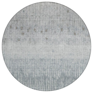 HomeRoots 8 Foot Round Abstract Sage Polyester Area Rug Washable for Patio or Family Room 742501