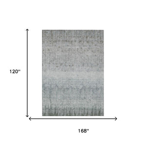 10 Ft X 14 Ft Sage Green Abstract Polyester Area Rug Washable for Patio or Living Room