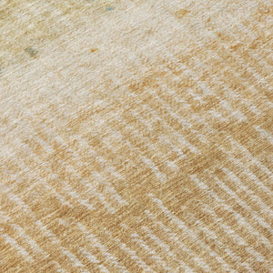 8 X 10 Wheat Gold Abstract Polyester Area Rug Stain Resistant for Patio or Living Room