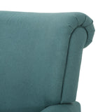 Christopher Knight Home® - Noble House - Thalia Traditional Dark Teal Fabric Recliner