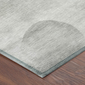 5x8 Taupe Brown Geometric Polyester Area Rug Washable for Indoor Outdoor Use