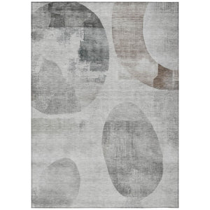 HomeRoots 10 Ft X 14 Ft Taupe Brown Geometric Polyester Washable Indoor Outdoor Area Rug 742690