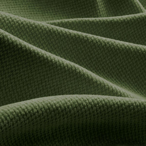 English Elm Pleated Chenille Sectional Sofa with Ergonomic Foam Sculptural Curved Armrests Living Room Green W5656S00050