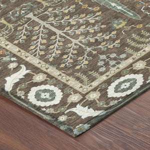 9 X 12 Oriental Polyester Area Rug Washable Indoor Outdoor for Patio and Living Room