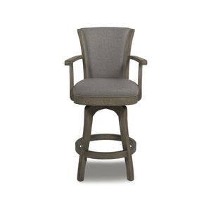 English Elm Jennifer Taylor Home - Williams 27In Swivel Counter Height Bar Stool In Heathered Grey Linen - Stylish Comfort And Durability B2719P238371