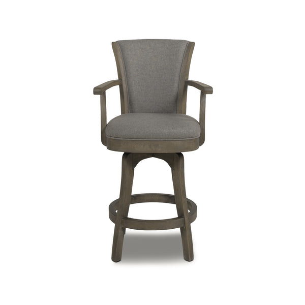 English Elm Jennifer Taylor Home - Williams 27In Swivel Counter Height Bar Stool In Heathered Grey Linen - Stylish Comfort And Durability B2719P238371
