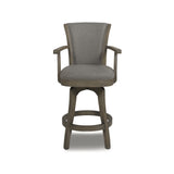 English Elm Williams 27In Swivel Counter Height Bar Stool, Heathered Grey Linen