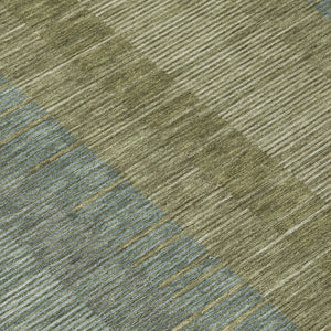 10 X 14 Striped Polyester Area Rug Washable Indoor Outdoor for Patio or Living Room