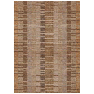 HomeRoots 8 X 10 Striped Polyester Indoor Outdoor Area Rug Washable Stain Resistant Patio 742934