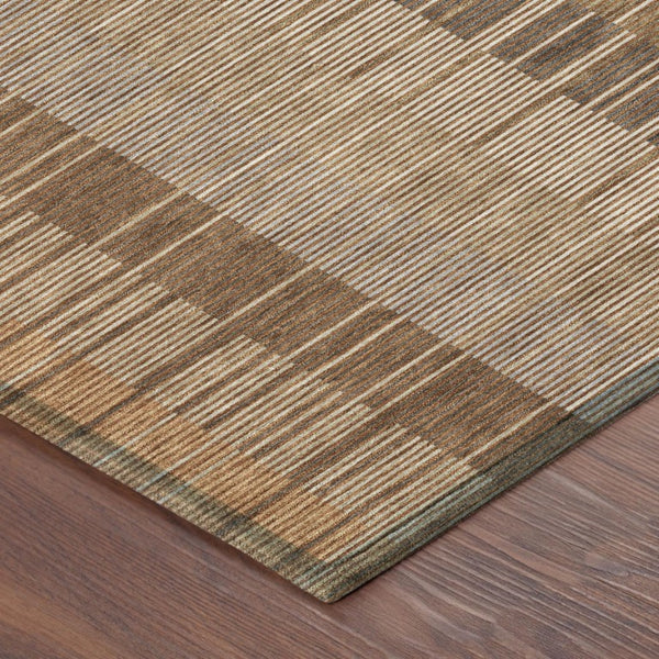 8 X 10 Striped Polyester Indoor Outdoor Area Rug Washable Stain Resistant Patio