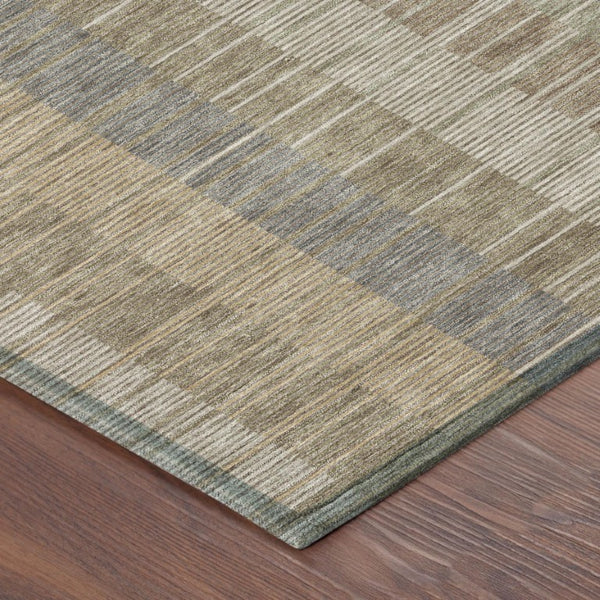 9 X 12 Striped Polyester Indoor Outdoor Rug Stain Resistant for Patio or Living Room