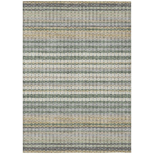 HomeRoots 10 X 14 Striped Polyester Area Rug Washable for Indoor Outdoor Patios and Living Rooms 742990