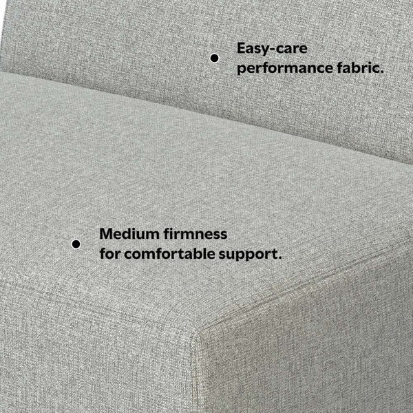 English Elm Rex Center Sofa Module - Modern Armless Chair In Eco-Friendly Fabric, Customizable & Durable Comfort B136P199237-GIGA