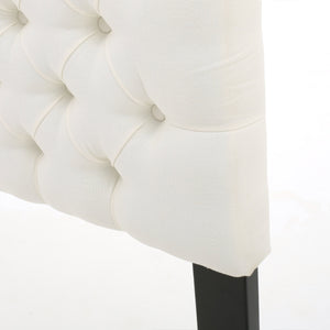 English Elm Christopher Knight Home® - Tufted Upholstered Queen Size Headboard with Button Detail, Adjustable Height, Velvet Finish, Modern Appeal Ivory 55444.00FIVY