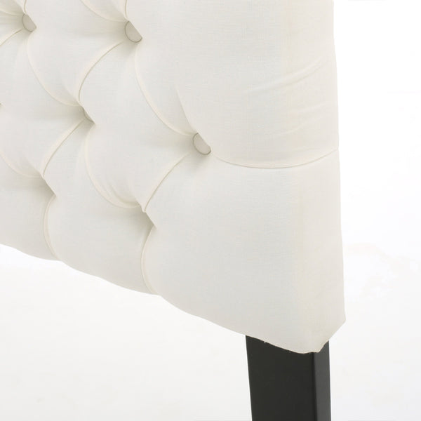 English Elm Christopher Knight Home® - Tufted Upholstered Queen Size Headboard with Button Detail, Adjustable Height, Velvet Finish, Modern Appeal Ivory 55444.00FIVY