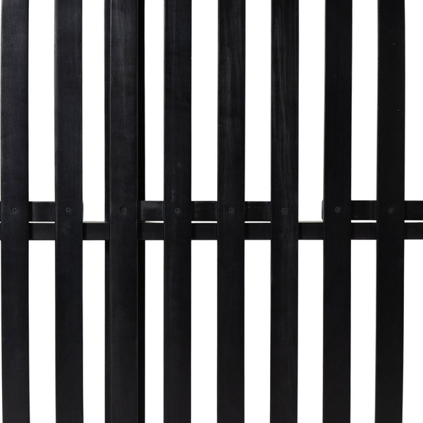 English Elm TOPMAX Acacia Wood Twin Porch Swing Bed Frame with High Back, 350lb Capacity & 118" Hemp Ropes Black N717P265795B