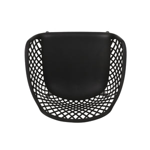 English Elm Christopher Knight Home® - POPPY Weather-Resistant Outdoor Dining Chair with Diamond Mesh Design, Sturdy Polypropylene Comfort Black 24 L x 23.5 W x 22.4 H 69069.00BLK