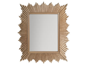 Lexington Amherst Starburst Wall Mirror Rose Gold Silver Leaf Carved Frame Glam Decor 743-204
