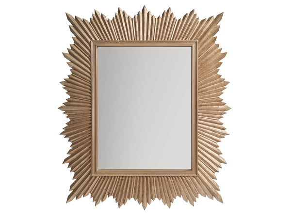 Lexington Amherst Starburst Wall Mirror Rose Gold Silver Leaf Carved Frame Glam Decor 743-204