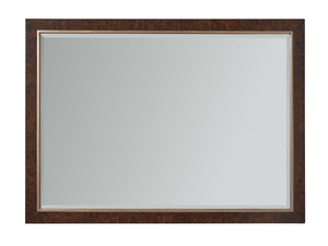 Lexington Barnett Walnut Burl Rectangular Wall Mirror with Rose Gold Frame for Any Room 743-205
