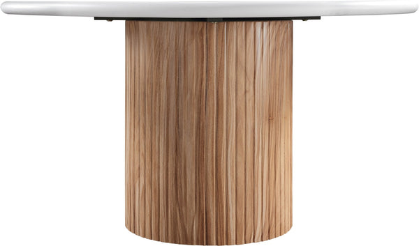 Meridian Furniture Sanremo Square Concrete Dining Table with Fluted Base for Indoor and Outdoor Use 743-T